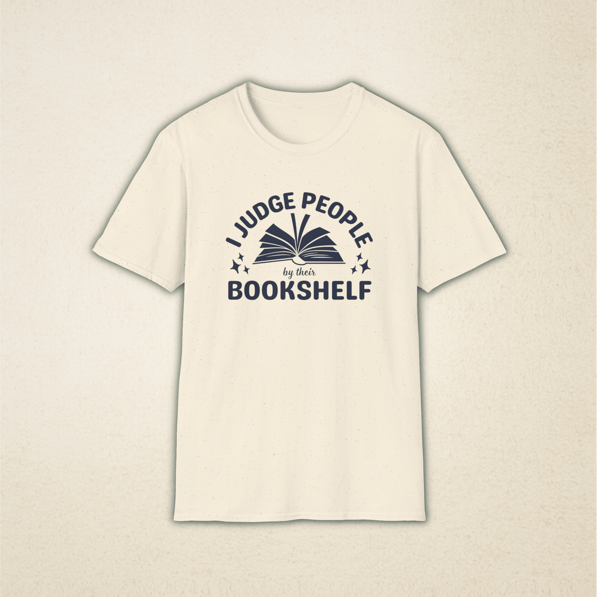 I Judge People by Their Bookshelf – Vintage Book Lover Tee