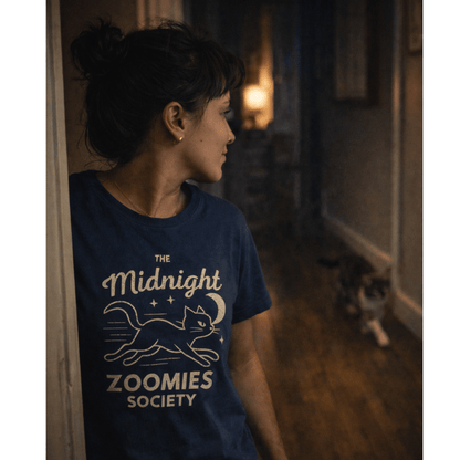Midnight Zoomies Society - Vintage Cat Tee