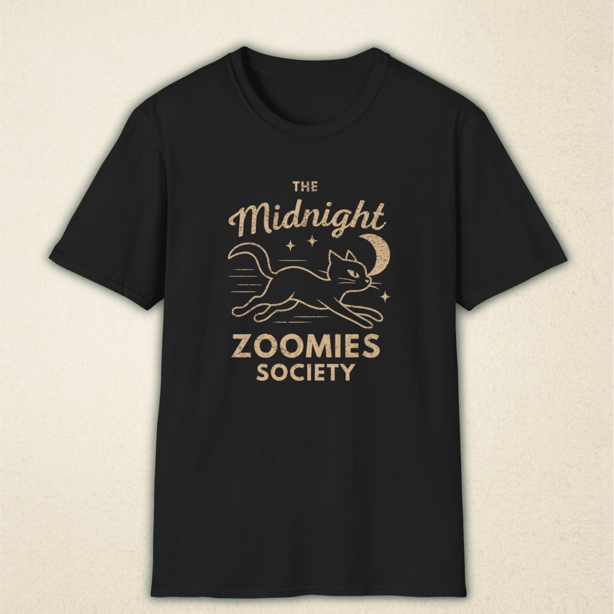 Midnight Zoomies Society - Vintage Cat Tee